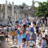 A Group Of Tourist In Ephesus