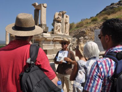 A group of tourists from Accessible Ephesus and Virgin Mary HouseTour from Kusadasi - Private Ephesus